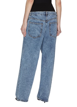 Back View - Click To Enlarge - ALAÏA - Waistband Acid Wash Denim Jeans