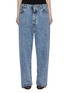 Front View - Click To Enlarge - ALAÏA - Waistband Acid Wash Denim Jeans