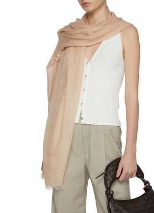 Figure View - Click To Enlarge - JANE CARR - The Crystal Cashmere Wrap Scarf