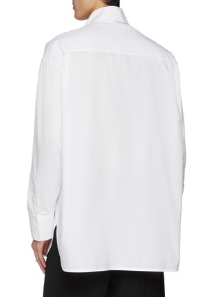 Back View - Click To Enlarge - MM6 MAISON MARGIELA - Oversized Pocket Cotton Poplin Shirt