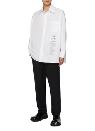 Figure View - Click To Enlarge - MM6 MAISON MARGIELA - Oversized Pocket Cotton Poplin Shirt