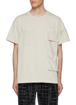 Main View - Click To Enlarge - MM6 MAISON MARGIELA - Multi-Pockets Cotton T-Shirt