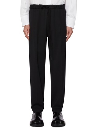 Main View - Click To Enlarge - MM6 MAISON MARGIELA - Tailoring Drawstring Virgin Wool Blend Pants