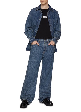 Figure View - Click To Enlarge - MM6 MAISON MARGIELA - Lightweight Point Collar Denim Shirt