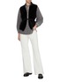 Figure View - Click To Enlarge - BARENA - Belted Velvet Waistcoat