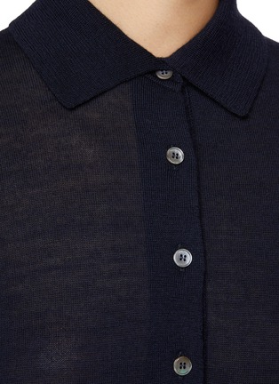  - BARENA - Long Sleeve Wool Silk Cashmere Polo Shirt