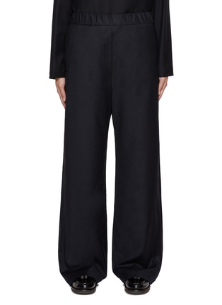 Main View - Click To Enlarge - BARENA - Elasticated Waist Flannel Trousers