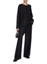 Figure View - Click To Enlarge - BARENA - Elasticated Waist Flannel Trousers