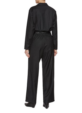 Back View - Click To Enlarge - BARENA - Long Sleeve Belted Jumpsuit