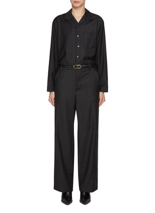 Main View - Click To Enlarge - BARENA - Long Sleeve Belted Jumpsuit