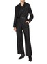 Figure View - Click To Enlarge - BARENA - Long Sleeve Belted Jumpsuit