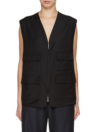 Main View - Click To Enlarge - BARENA - V-Neck Zip Up Vest