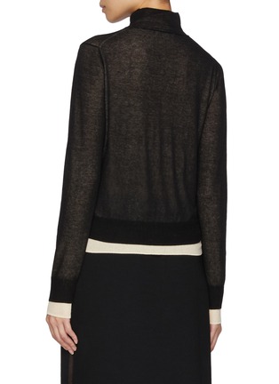 Back View - Click To Enlarge - VINCE - Turtleneck Double Layer Top