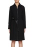 Main View - Click To Enlarge - VINCE - Leather Trim Shirt Dress