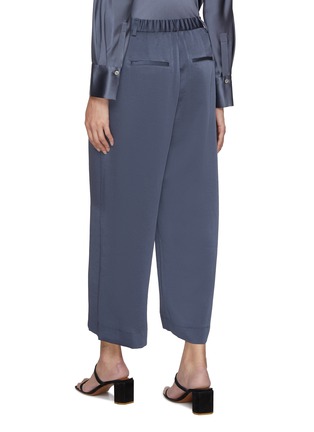 Back View - Click To Enlarge - VINCE - Pleated Mid-rise Satin Culotte