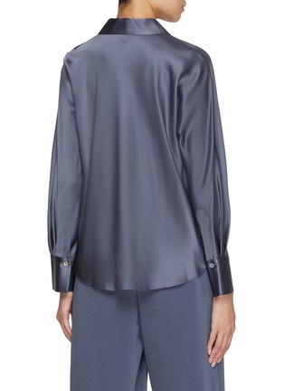 Back View - Click To Enlarge - VINCE - Bias Silk Blouse