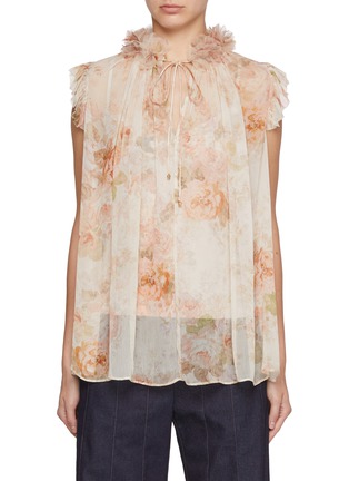 Main View - Click To Enlarge - ZIMMERMANN - Illustration Frilled Blouse