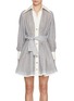 Main View - Click To Enlarge - ZIMMERMANN - Illustration Tuck Cotton Silk Mini Dress