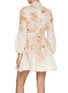 Back View - Click To Enlarge - ZIMMERMANN - Illustration Buttoned Linen Mini Dress