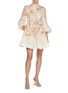 Figure View - Click To Enlarge - ZIMMERMANN - Illustration Buttoned Linen Mini Dress