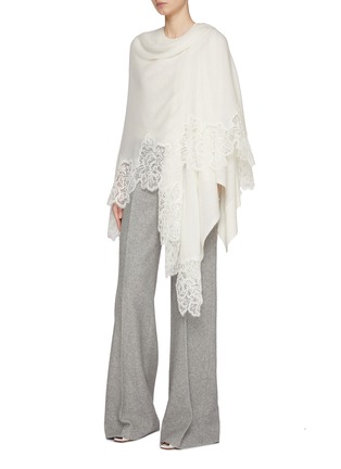 Front View - Click To Enlarge - ERMANNO SCERVINO - Cashmere Lace Cape