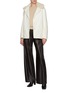 Figure View - Click To Enlarge - ERMANNO SCERVINO - Shearling Collar Coat