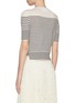 Back View - Click To Enlarge - ERMANNO SCERVINO - Knotted Shoulder Stripe Cashmere Knit Top