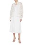 Figure View - Click To Enlarge - ERMANNO SCERVINO - Long Sleeve Zip Up Lace Bomber Jacket