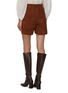 Back View - Click To Enlarge - ERMANNO SCERVINO - High Waisted Suede Shorts