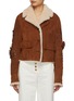 Main View - Click To Enlarge - ERMANNO SCERVINO - Floral Embroidery Shearling Jacket