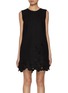 Main View - Click To Enlarge - ERMANNO SCERVINO - Embroidered Floral Wool Shift Dress