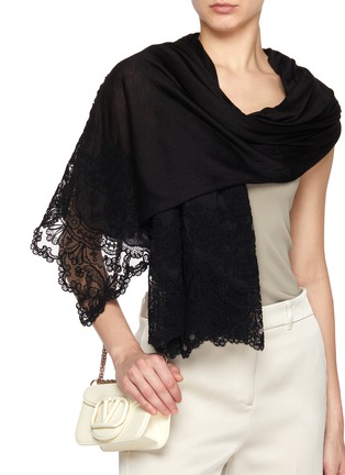 Figure View - Click To Enlarge - ERMANNO SCERVINO - Cashmere Silk Lace Shawl