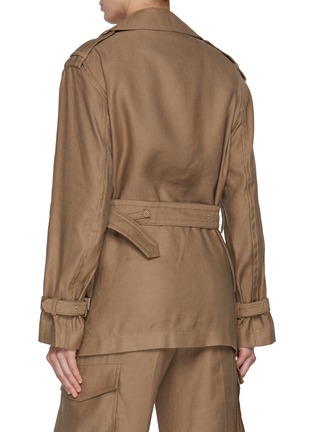 Back View - Click To Enlarge - HELMUT LANG - Oversized Trench Biker Jacket