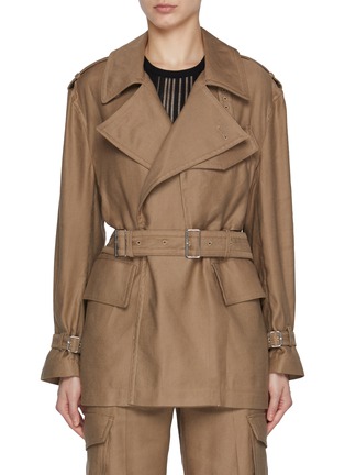 Main View - Click To Enlarge - HELMUT LANG - Oversized Trench Biker Jacket