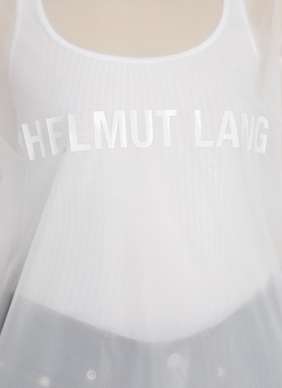  - HELMUT LANG - Logo Print Sheer Crewneck T-Shirt