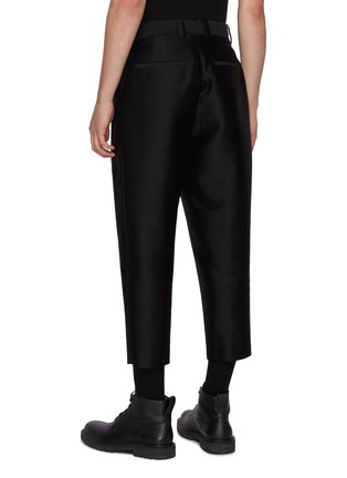 Back View - Click To Enlarge - RE: BY MAISON SANS TITRE - Pleated Wool Silk Pants