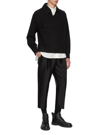 Figure View - Click To Enlarge - RE: BY MAISON SANS TITRE - Pleated Wool Silk Pants