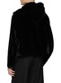 Back View - Click To Enlarge - RE: BY MAISON SANS TITRE - Velvet Touch Hooded Cropped Jacket