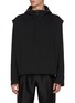 Main View - Click To Enlarge - RE: BY MAISON SANS TITRE - Half Button Stand Collar Hoodie