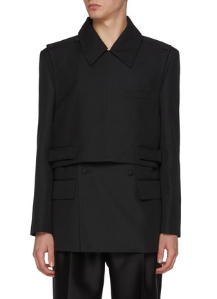 Main View - Click To Enlarge - RE: BY MAISON SANS TITRE - Double Layered Blazer