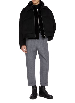 Figure View - Click To Enlarge - RE: BY MAISON SANS TITRE - Cropped Wool Jacket