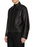 Detail View - Click To Enlarge - RE: BY MAISON SANS TITRE - Detachable Front Cover Leather Jacket