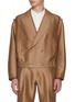 Main View - Click To Enlarge - RE: BY MAISON SANS TITRE - Double Breasted Wool Silk Jacket