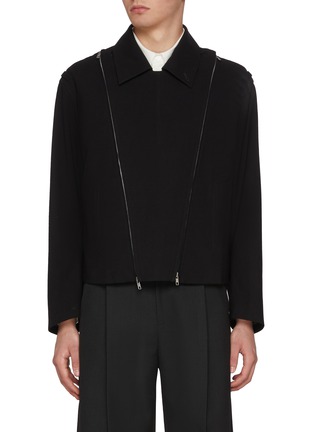 Main View - Click To Enlarge - RE: BY MAISON SANS TITRE - Drop Shoulder Zip Up Jacket