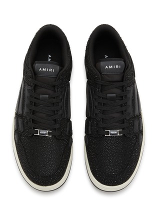 Detail View - Click To Enlarge - AMIRI - Crystal Skel Top Leather Men's Sneakers