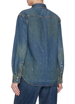 Back View - Click To Enlarge - HELMUT LANG - Painter Motif Pocket Denim Shirt