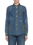 Main View - Click To Enlarge - HELMUT LANG - Painter Motif Pocket Denim Shirt