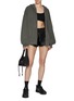 Figure View - Click To Enlarge - JOAH BROWN - Oversized Zip Hoodie