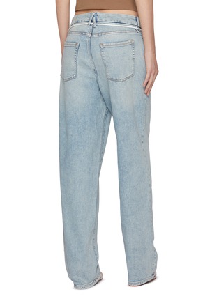 Back View - Click To Enlarge - GOOD AMERICAN - Good 90s Belted Light Washed Jeans