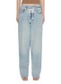 Main View - Click To Enlarge - GOOD AMERICAN - Good 90s Belted Light Washed Jeans